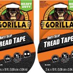 Gorilla Anti-Slip Tread Tape, 2" x 10' Roll, Black, (Pack of 1)